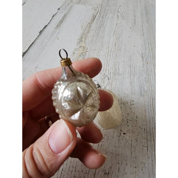 Antique Mercury glass star flower ornament glass Xmas tree - Picture 5 of 12